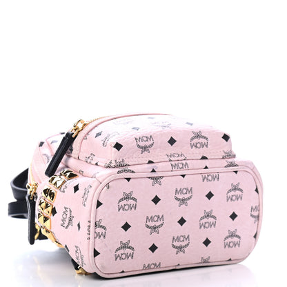 MCM Visetos Side Stud X-Mini Stark Backpack Soft Pink 3 of 5
