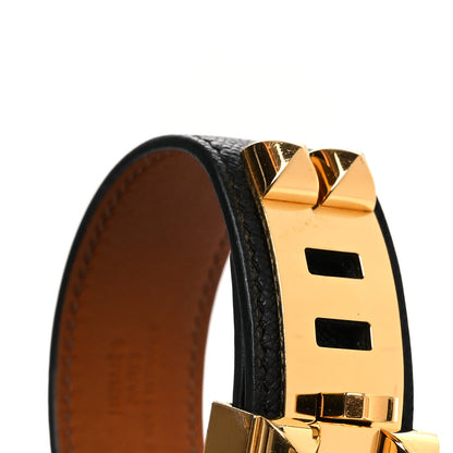 Hermes Madame Calfskin Collier de Chien CDC 24 Bracelet T2 Black 6 of 7