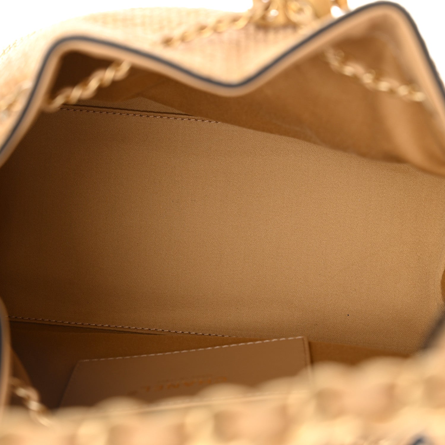 Chanel Braided Raffia Calfskin Small Chanel 25 Handbag Beige Black 5 of 10