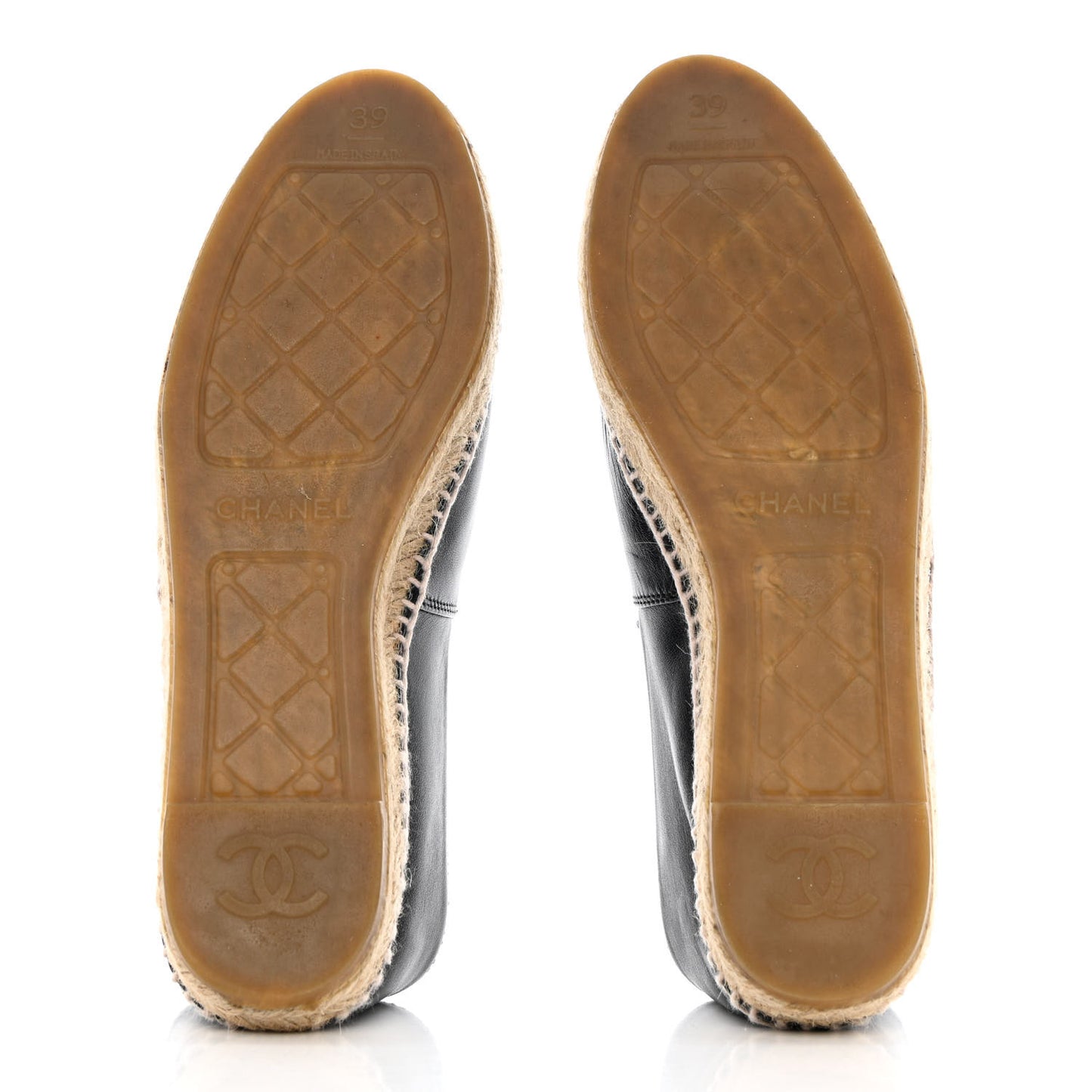 Lambskin CC Espadrilles 39 Black