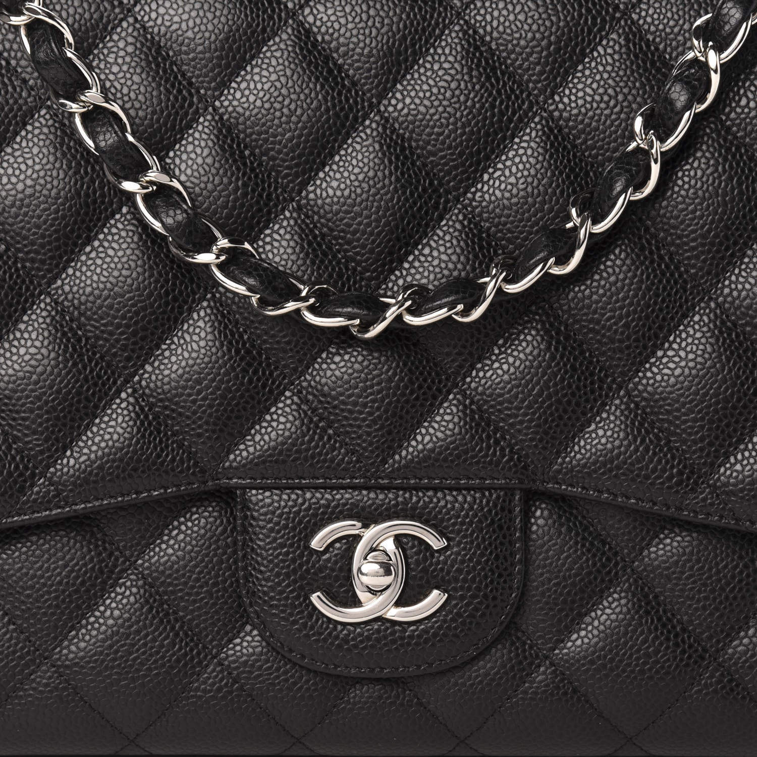 Chanel Caviar Quilted Jumbo Single Flap Black 12 of 12