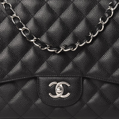 Chanel Caviar Quilted Jumbo Single Flap Black 12 of 12