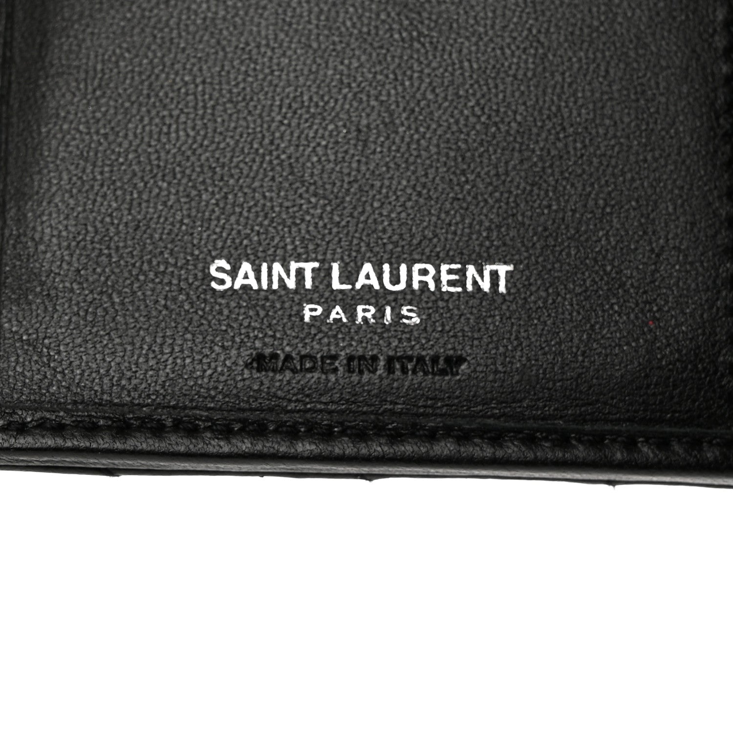 Saint Laurent Lambskin Y Quilted Monogram Compact Loulou Wallet Black 5 of 9