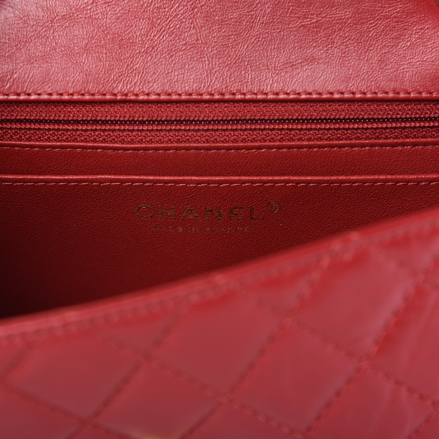 Chanel Aged Calfskin Quilted 2.55 Reissue Mini Flap Red 8 of 11