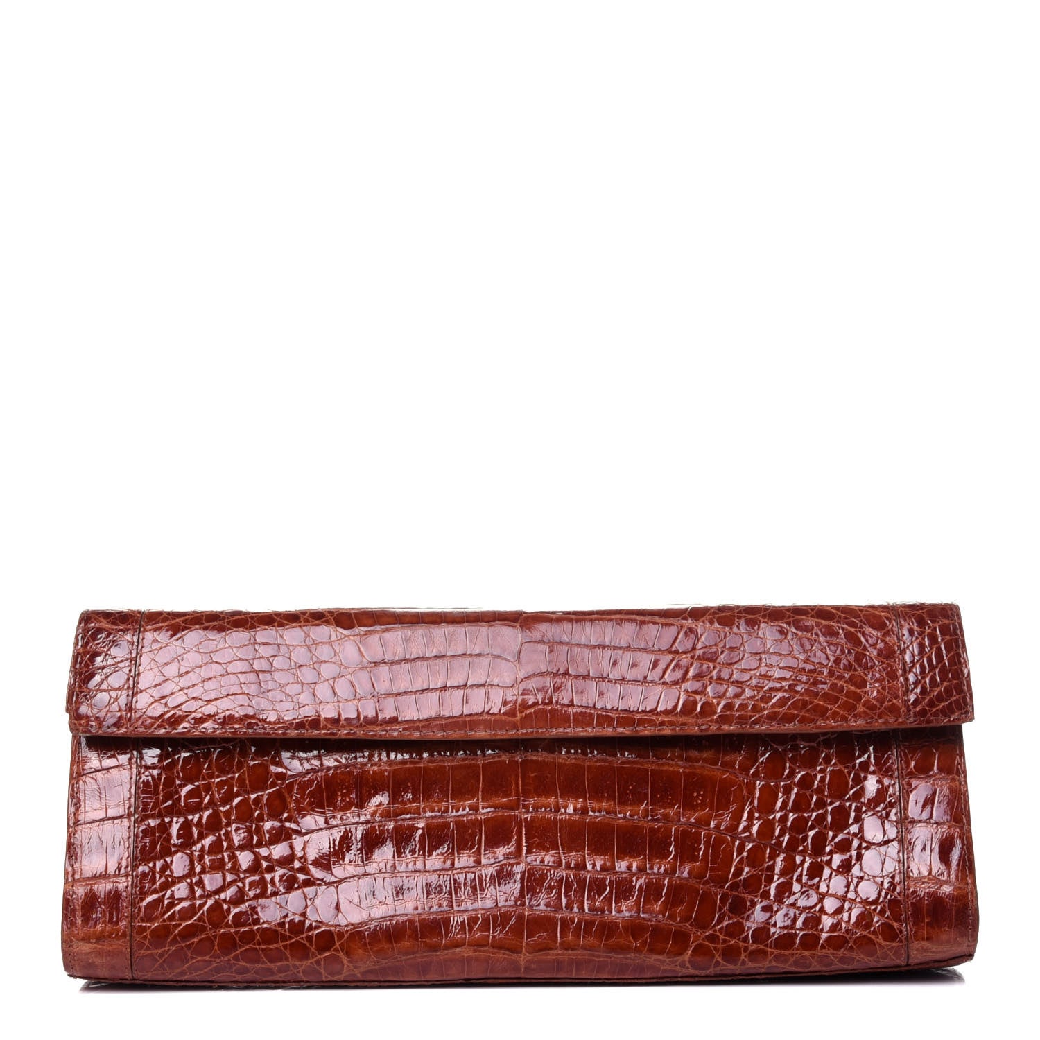 Nancy Gonzalez Crocodile Clutch Brown 1 of 11