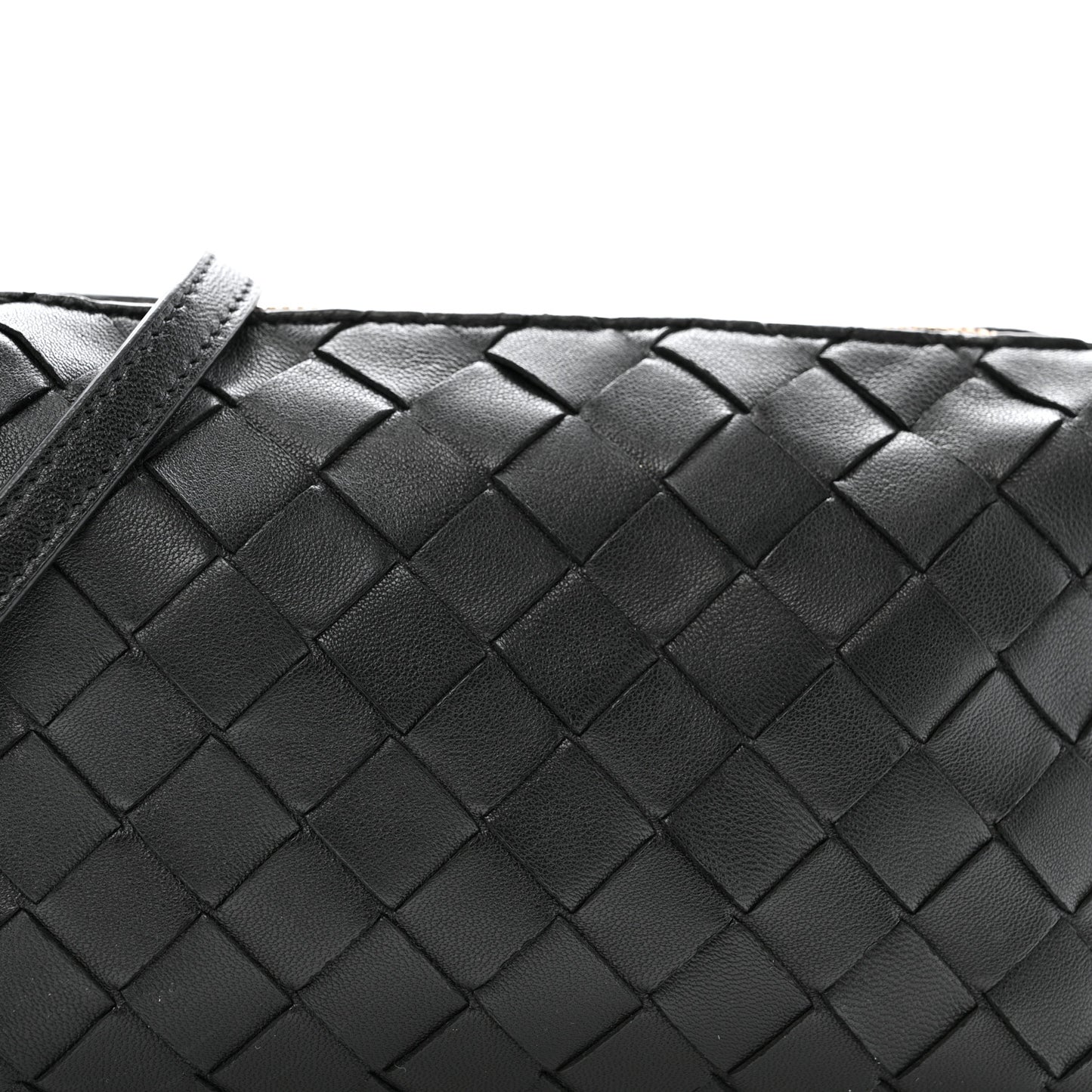 Nappa Intrecciato Mini Loop Camera Bag Black