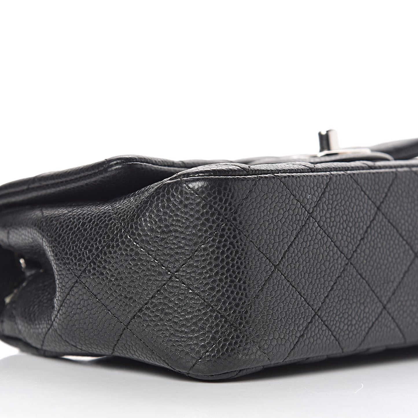 Caviar Quilted Mini Rectangular Flap Black