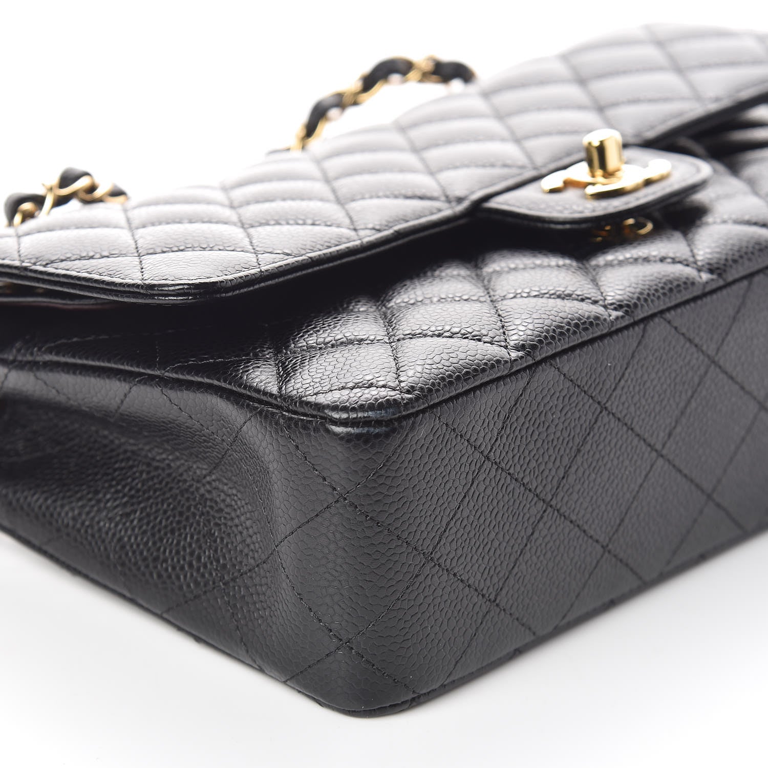 Chanel Caviar Quilted Medium Double Flap Black 9 of 10