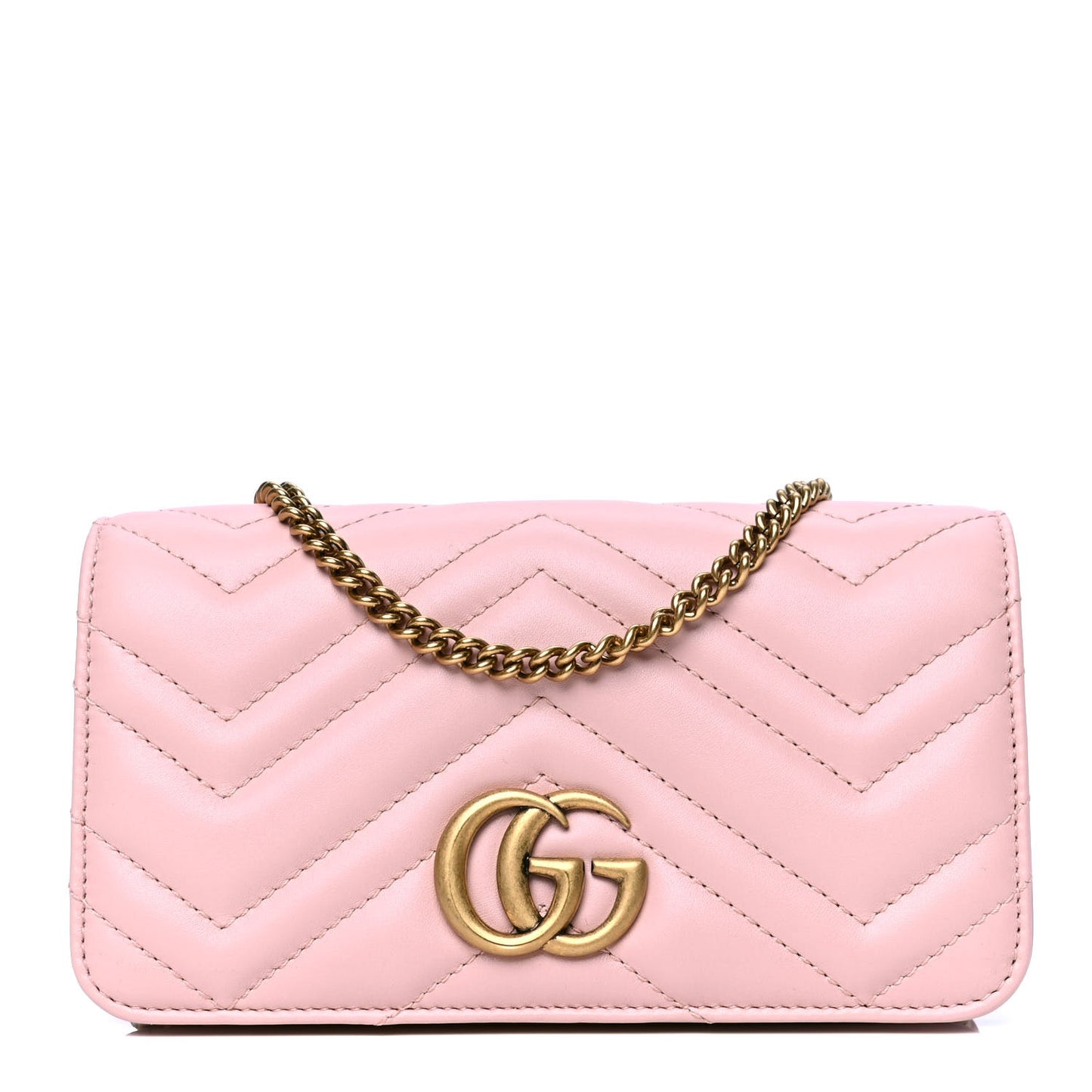 Calfskin Matelasse GG Marmont Mini Bag Perfect Pink