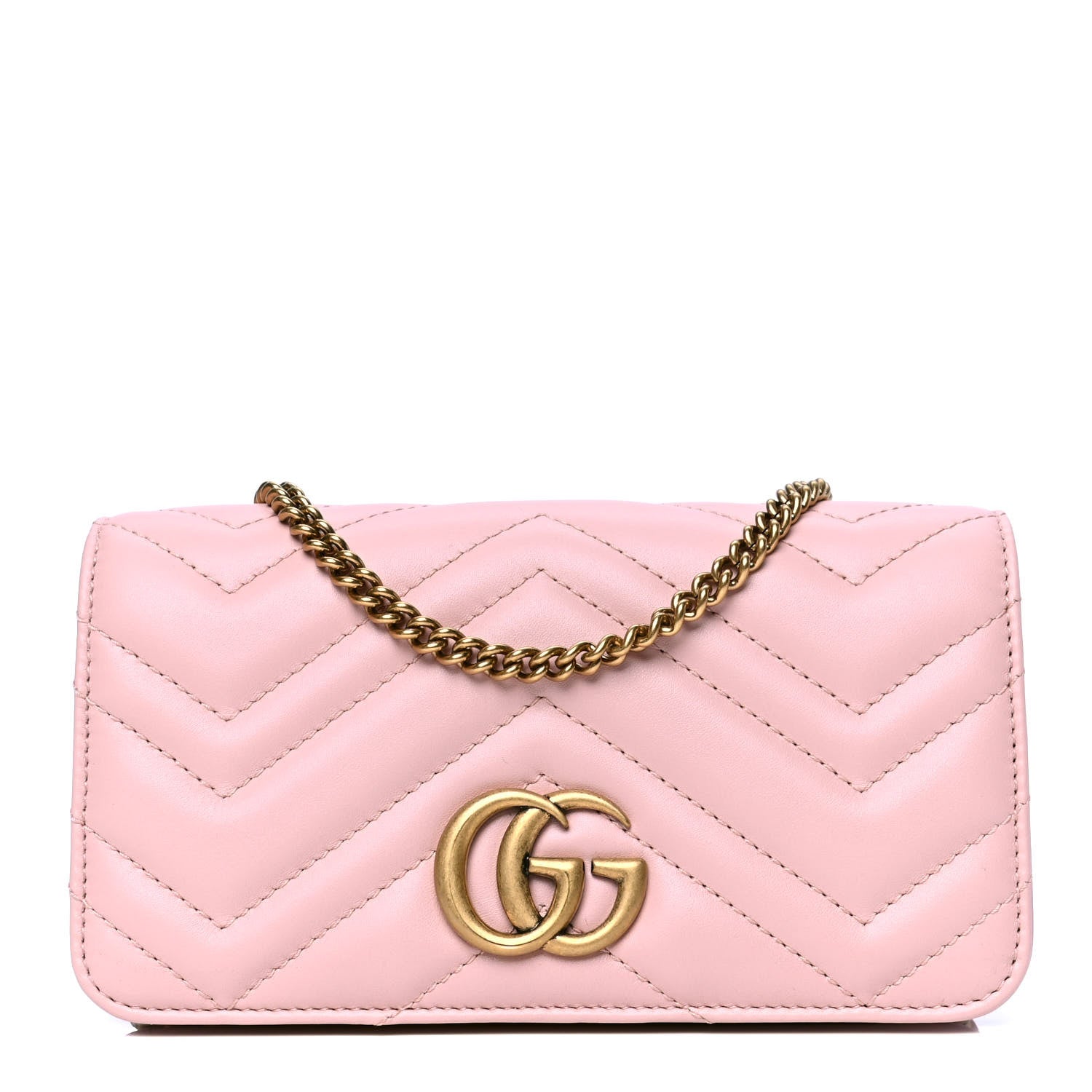 Gucci Calfskin Matelasse GG Marmont Mini Bag Perfect Pink 1 of 5