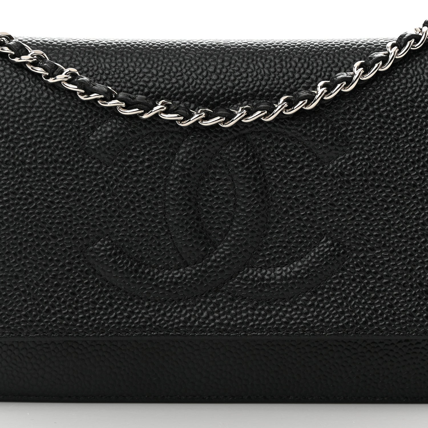Chanel Caviar Timeless CC Wallet on Chain WOC Black 9 of 13