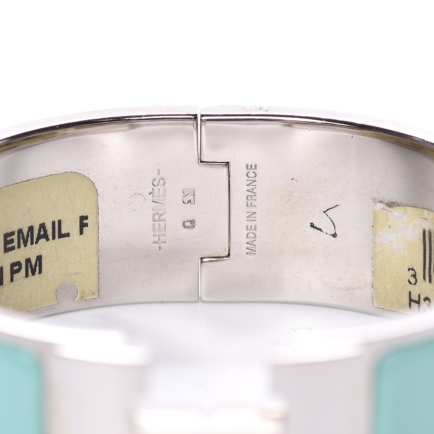 Enamel Wide Clic Clac H Bracelet PM Lagon