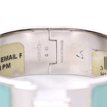 Hermes Enamel Wide Clic Clac H Bracelet PM Lagon 6 of 6
