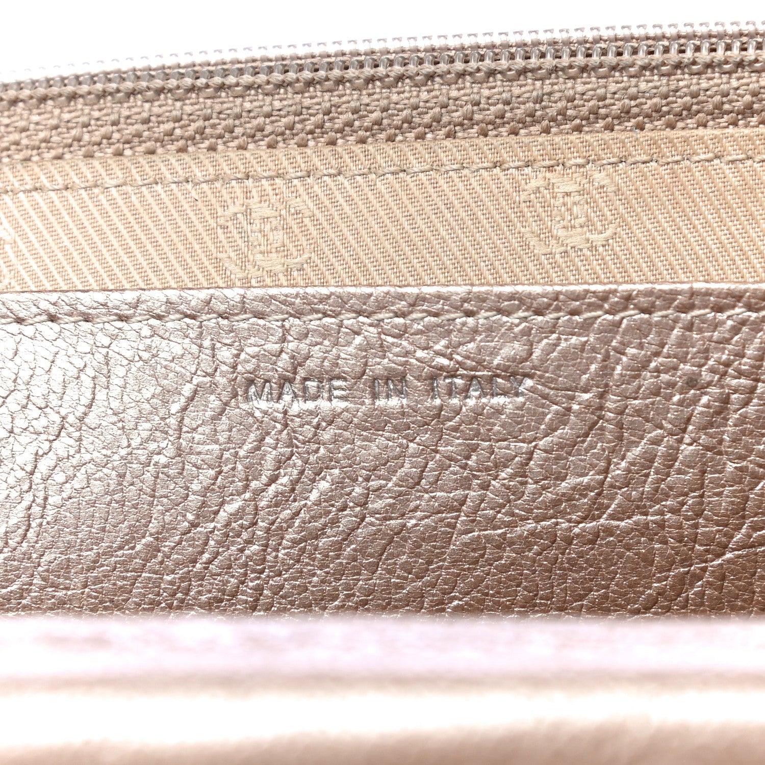 Chanel Metallic Goatskin Wallet On Chain WOC Gold 6 of 19