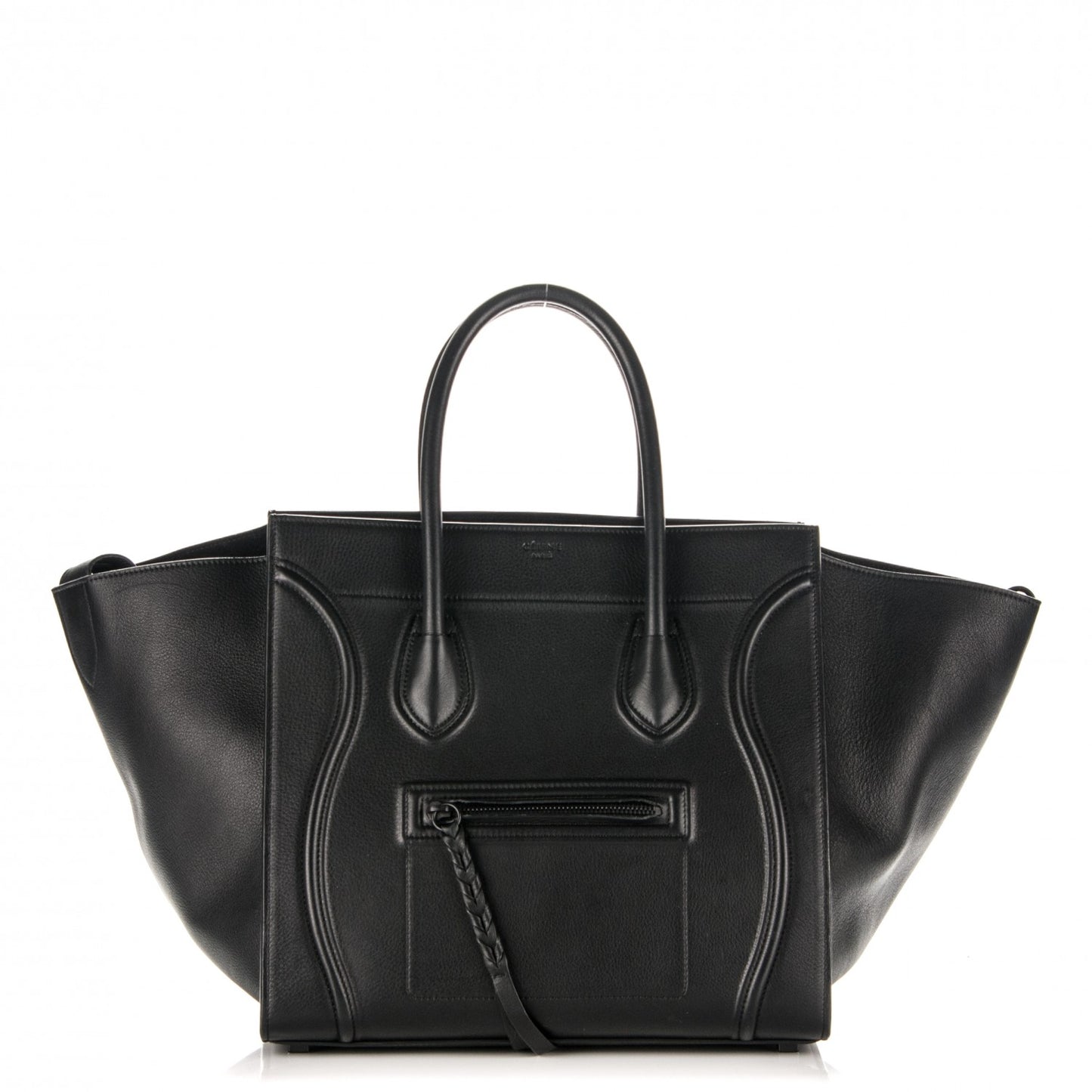 Supple Calfskin Medium Phantom Luggage Black