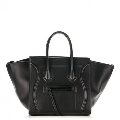 Celine Supple Calfskin Medium Phantom Luggage Black 1 of 7