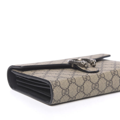 Gucci GG Supreme Monogram Mini Dionysus Chain Wallet Beige Black 8 of 10