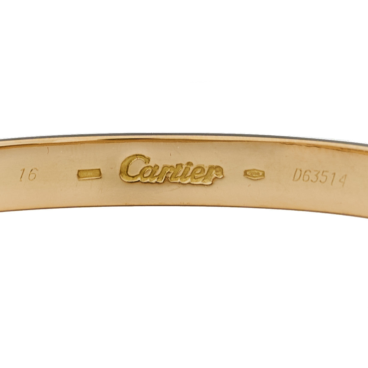 18K Yellow Gold LOVE Bracelet 16