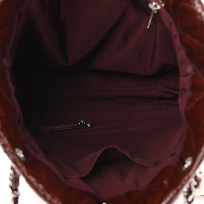Chanel Patent Quilted Large Chic and Glitter Tote Dark Red 5 of 10