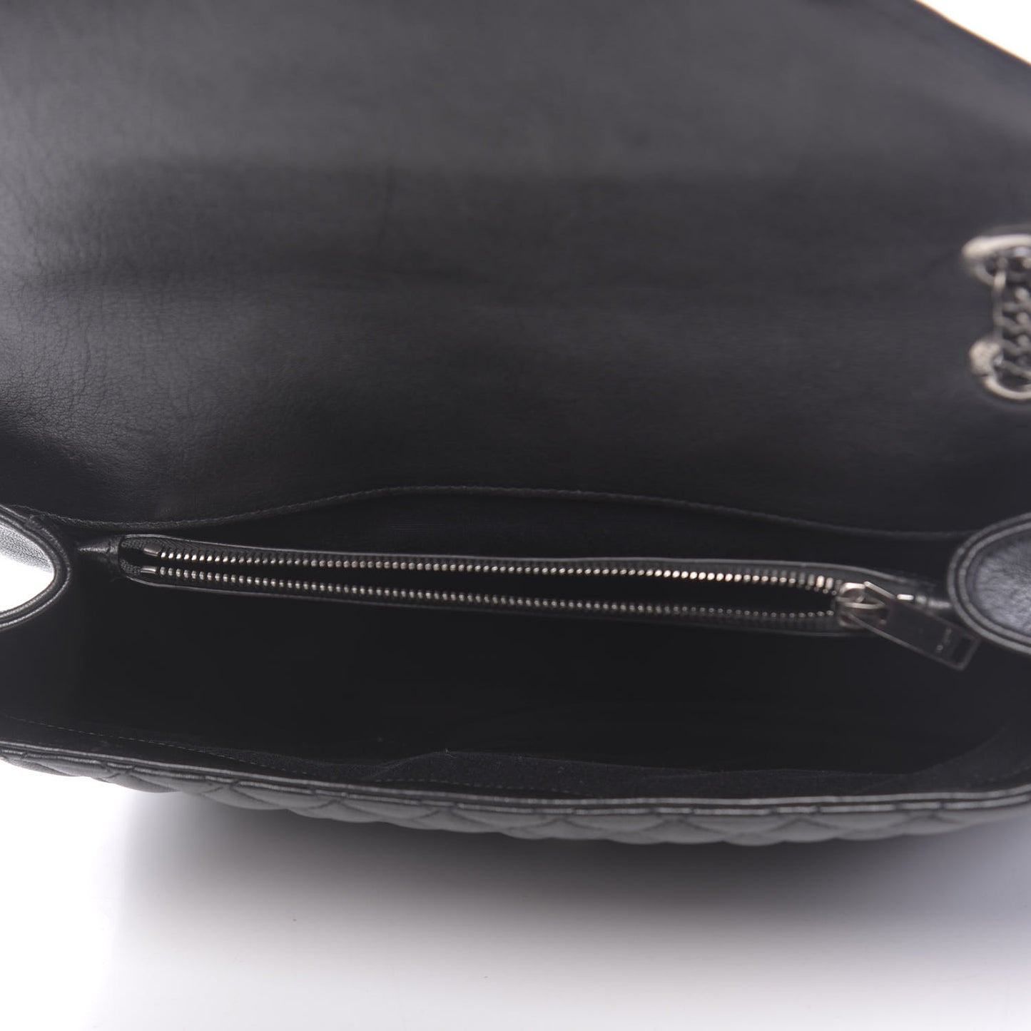Calfskin Mixed Matelasse Triquilt Large Monogram Satchel Black