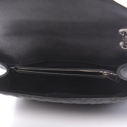 Saint Laurent Calfskin Mixed Matelasse Triquilt Large Monogram Satchel Black 5 of 9