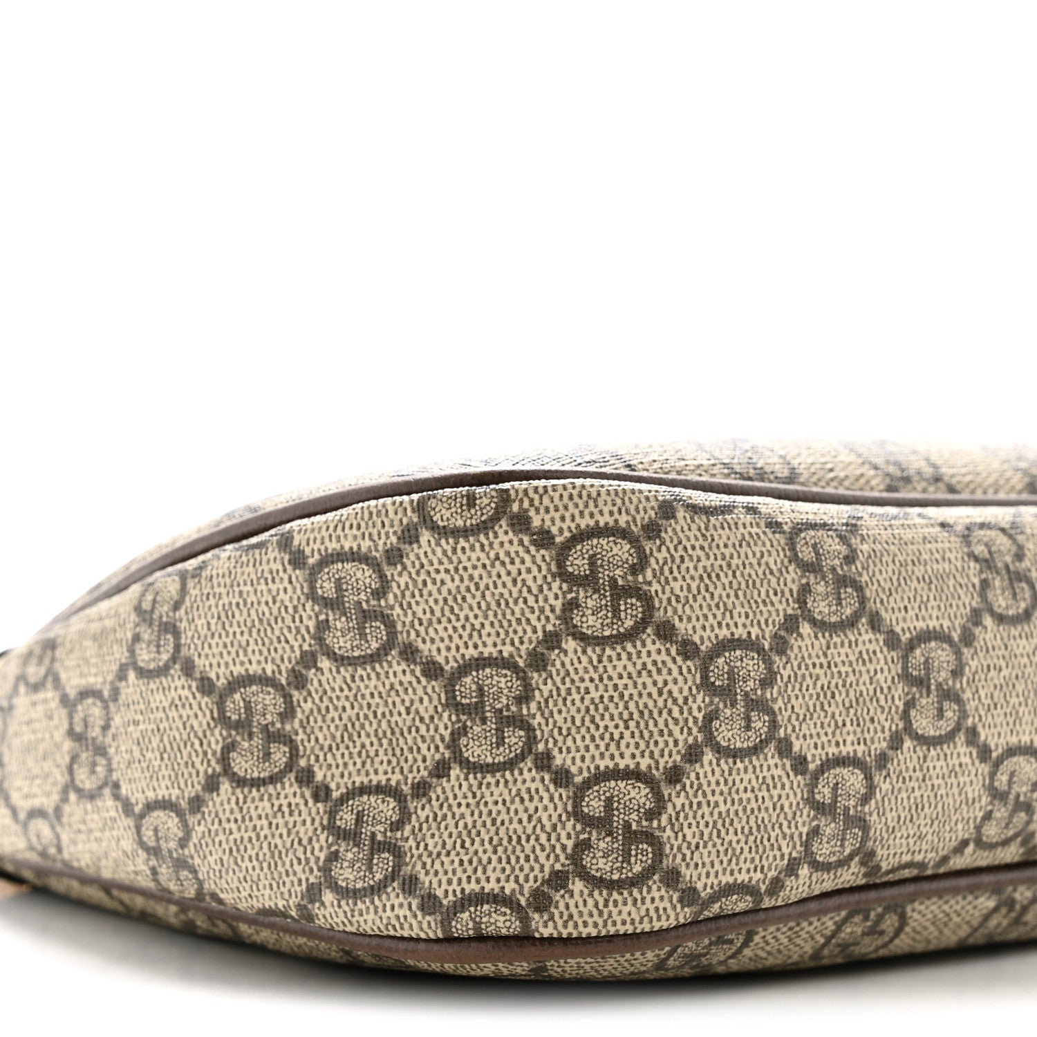 Gucci GG Supreme Monogram Textured Dollar Calfskin Web Small Ophidia GG Handbag Beige Ebony New Acero 9 of 13