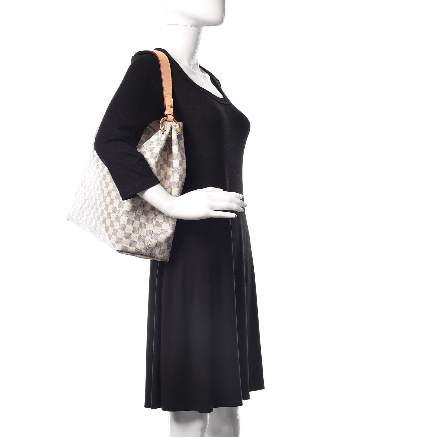 Damier Azur Graceful MM Rose Ballerine