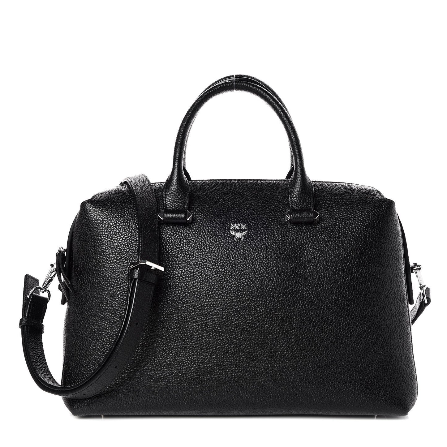 Grained Calfskin Medium Ella Boston Black