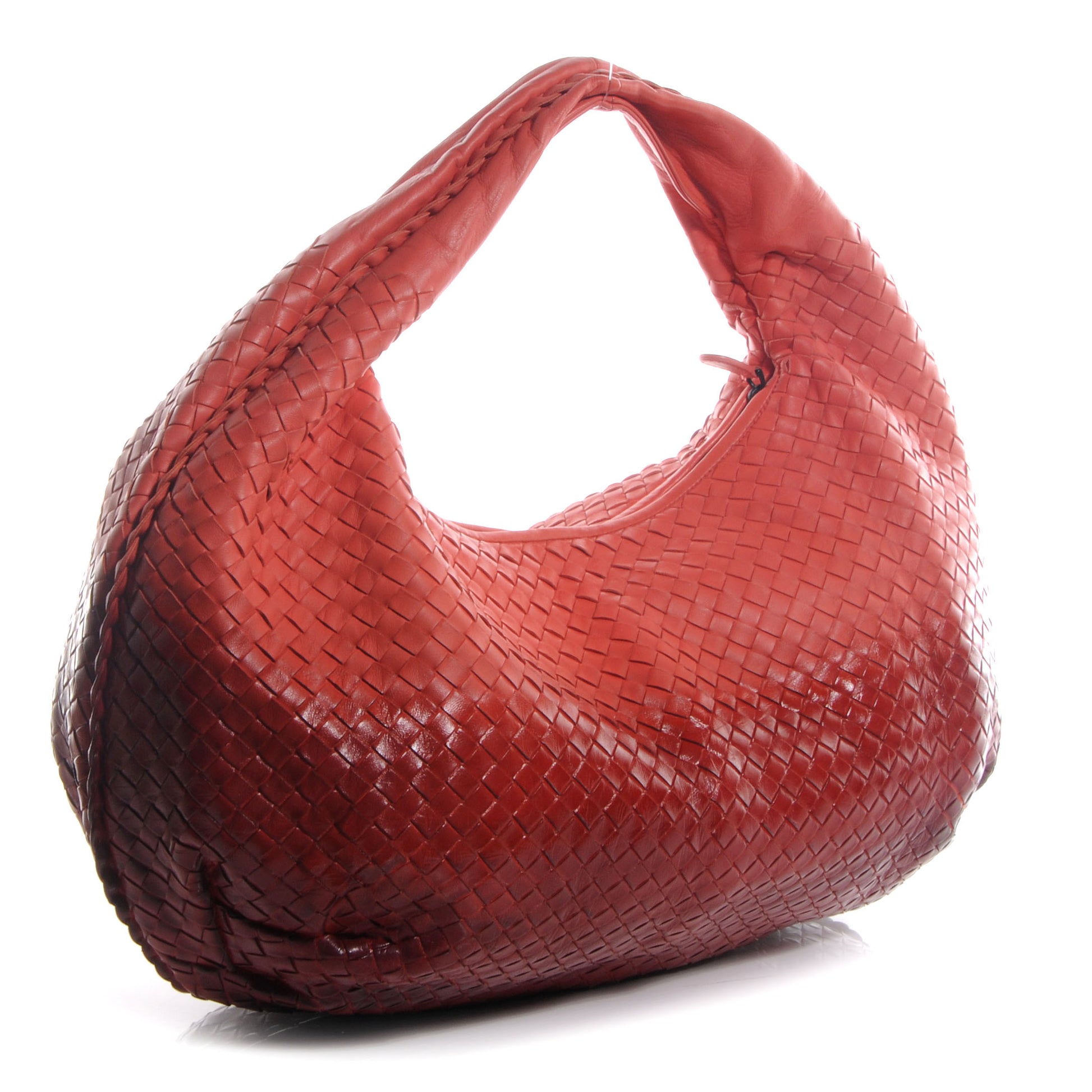 Bottega Veneta Nappa Patent Intrecciato Large Belly Veneta Ombre Hobo Magma 3 of 8