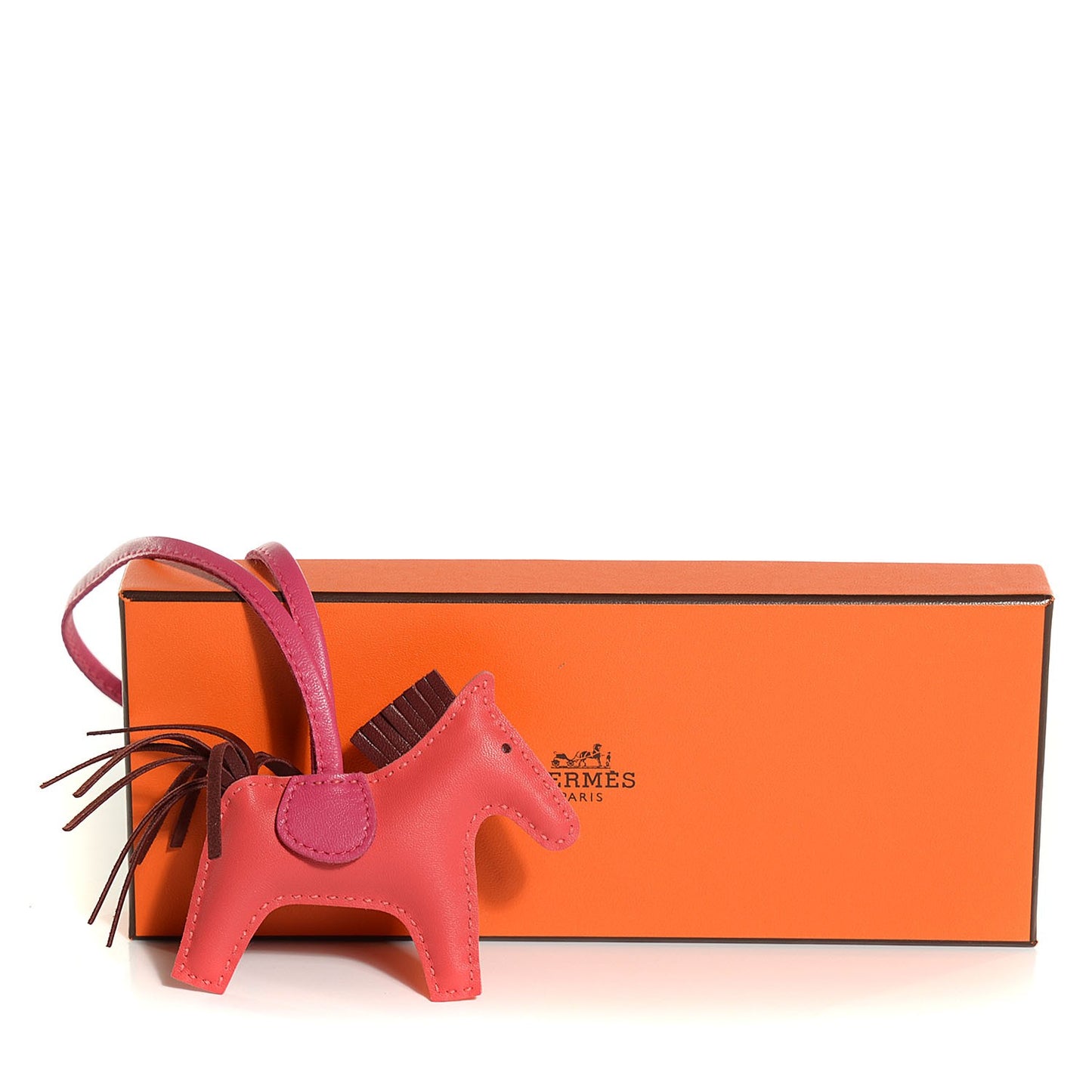 Milo Lambskin Grigri Rodeo Horse Bag Charm PM Rose Jaipur