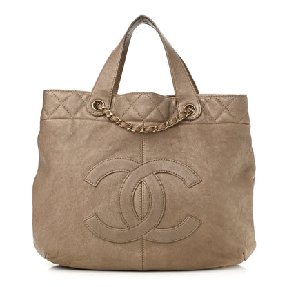 Chanel Calfskin Large Trianon Tote Gold 1 of 12