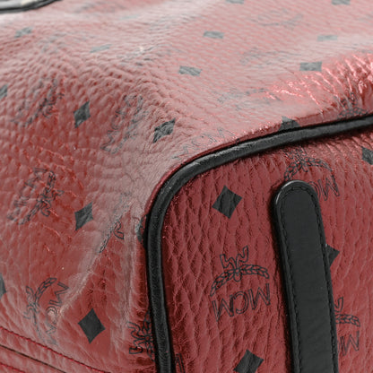 MCM Metallic Visetos Medium Anya Shopper Tote Scooter Red 11 of 15