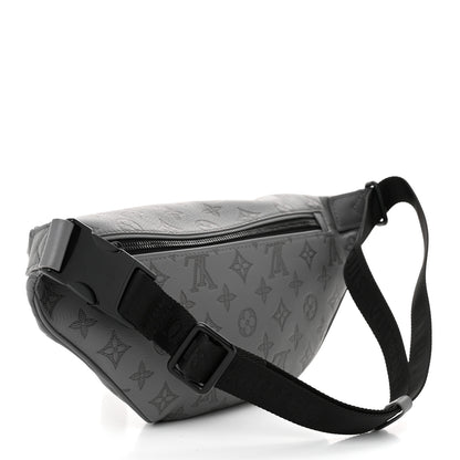 Louis Vuitton Calfskin Monogram Shadow Discovery Bumbag PM Gray 3 of 9