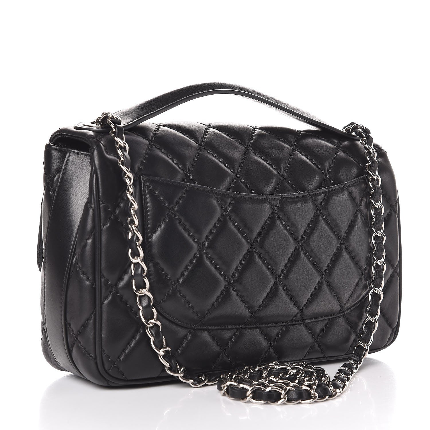 Chanel Lambskin Quilted Medium Easy Carry Flap Black 3 of 11