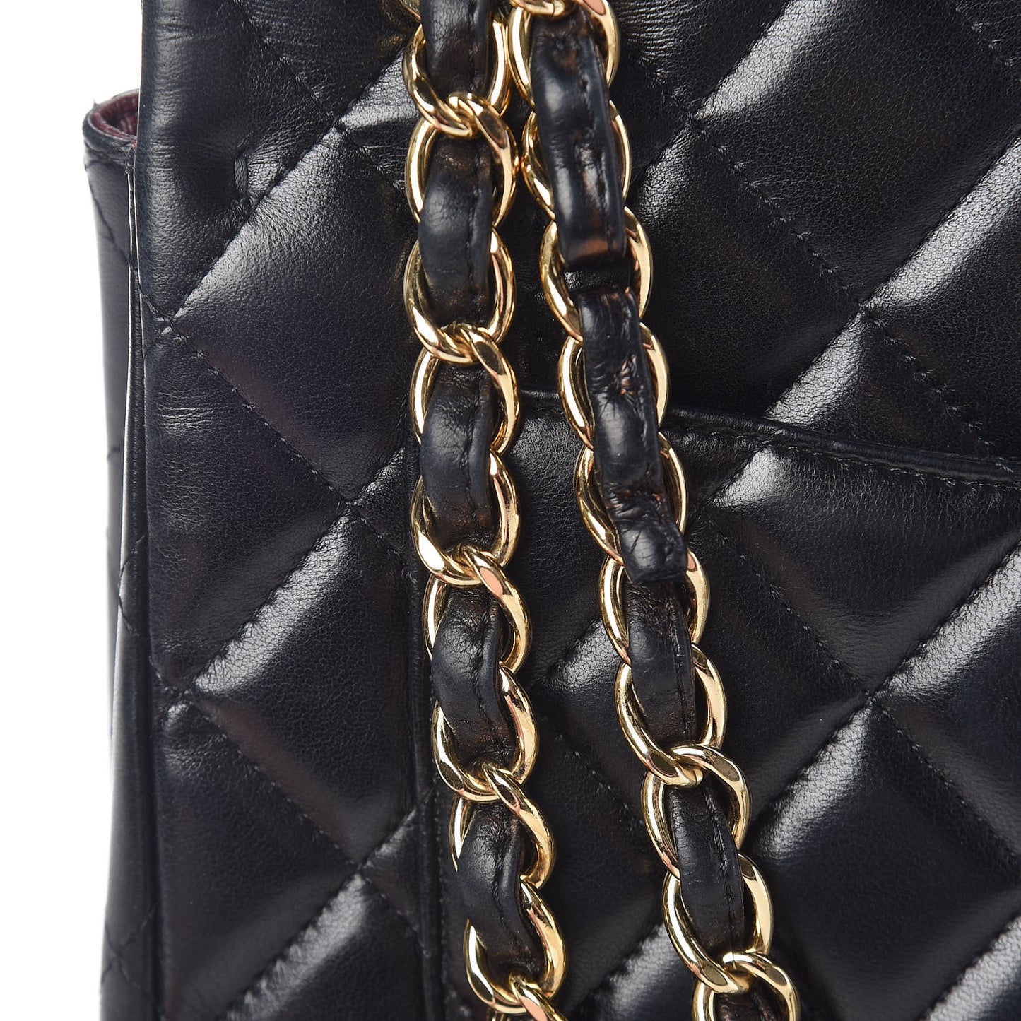 Lambskin Quilted Maxi Single Flap Black