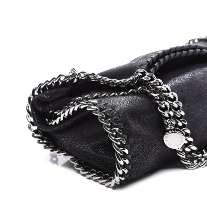 Stella McCartney Shaggy Deer Mini Falabella Fold Over Tote Black 7 of 11