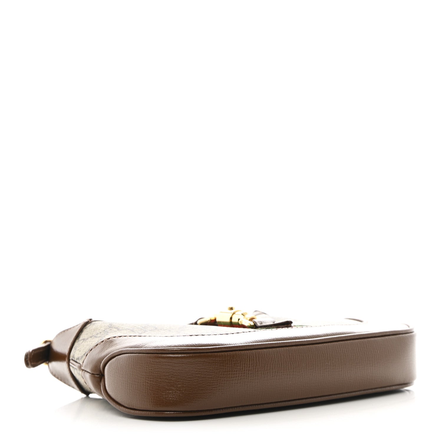 Gucci GG Supreme Monogram Azalea Calfskin Web Mini Jackie 1961 Hobo Beige Ebony Brown Sugar 4 of 10