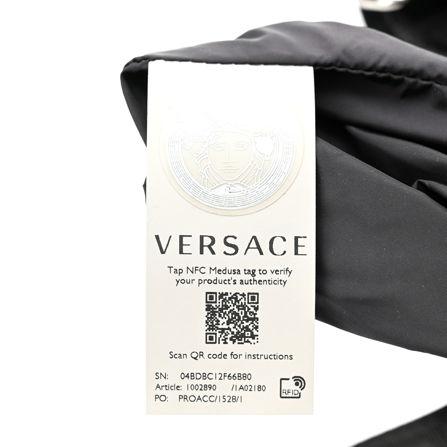 Nylon La Greca Logo Tote Black