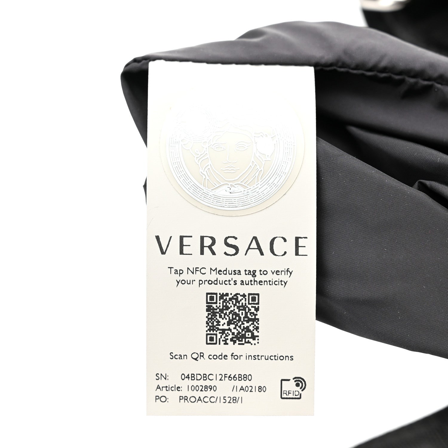 Versace Nylon La Greca Logo Tote Black 7 of 10