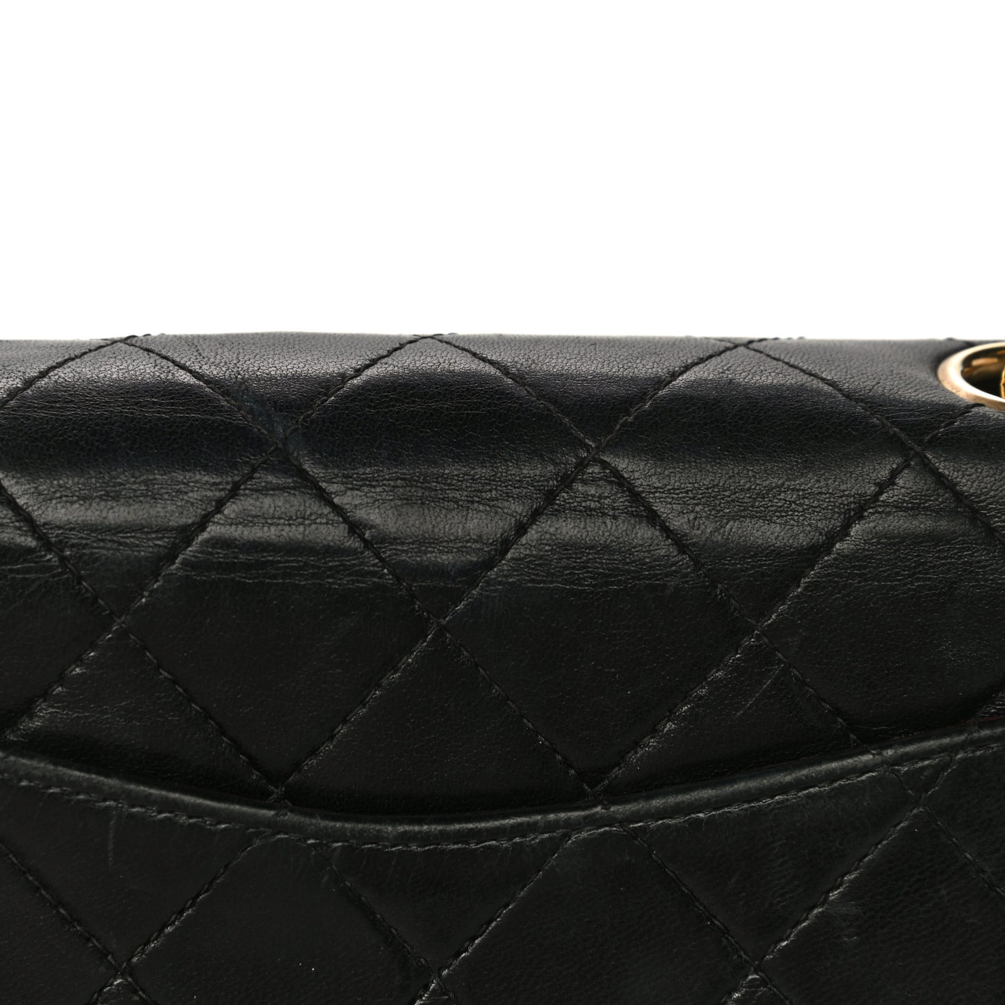 Lambskin Quilted Mini Square Flap Bag Black