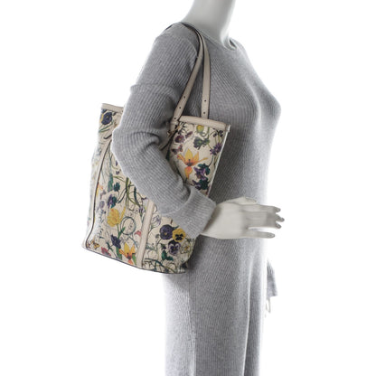 Gucci Calfskin Flora Infinity Medium Nice Tote Off White 2 of 7