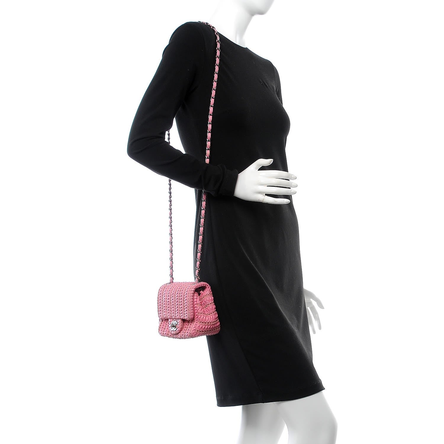 Chanel Lambskin Embroidered Mini Flap Pink 2 of 10