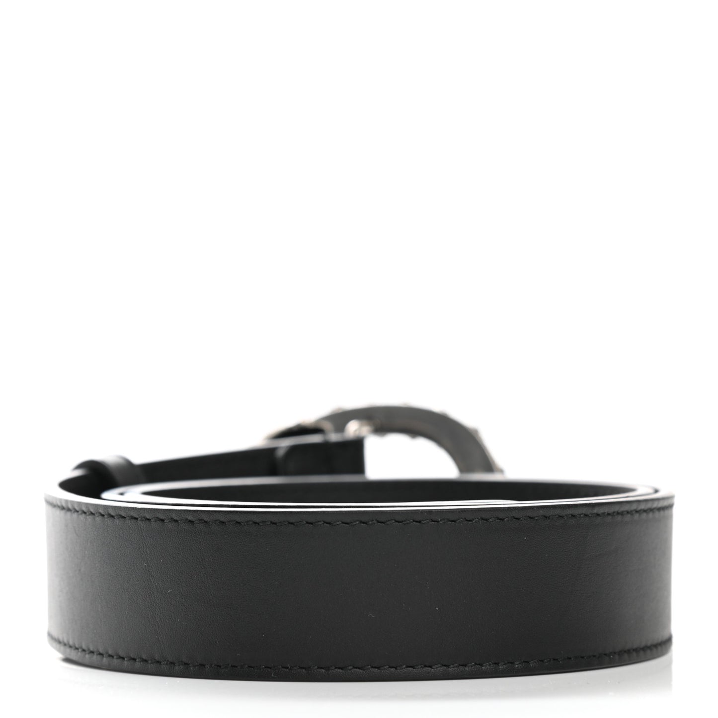 Moon Calfskin Crystal Dionysus 30mm Belt 75 30 Black Black Diamond