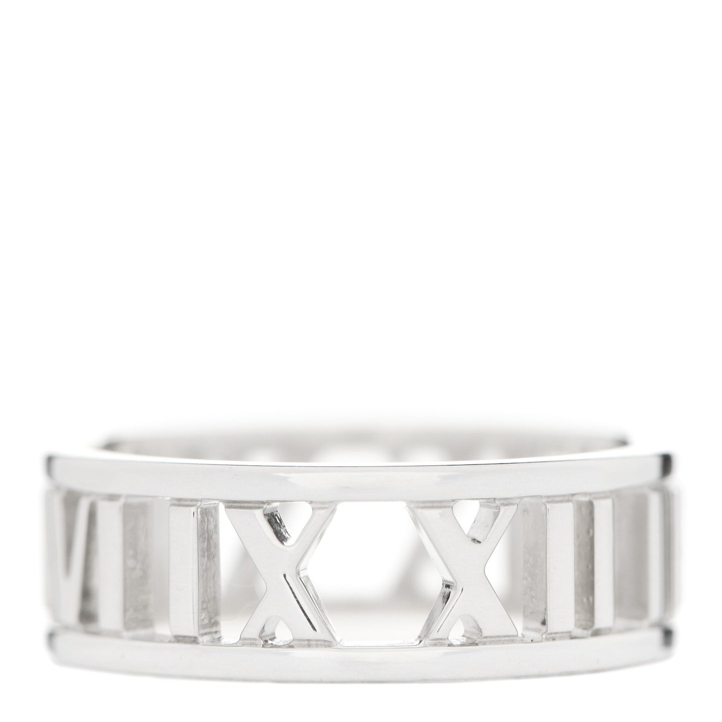 Sterling Silver Wide Atlas Open Ring 54 6.75