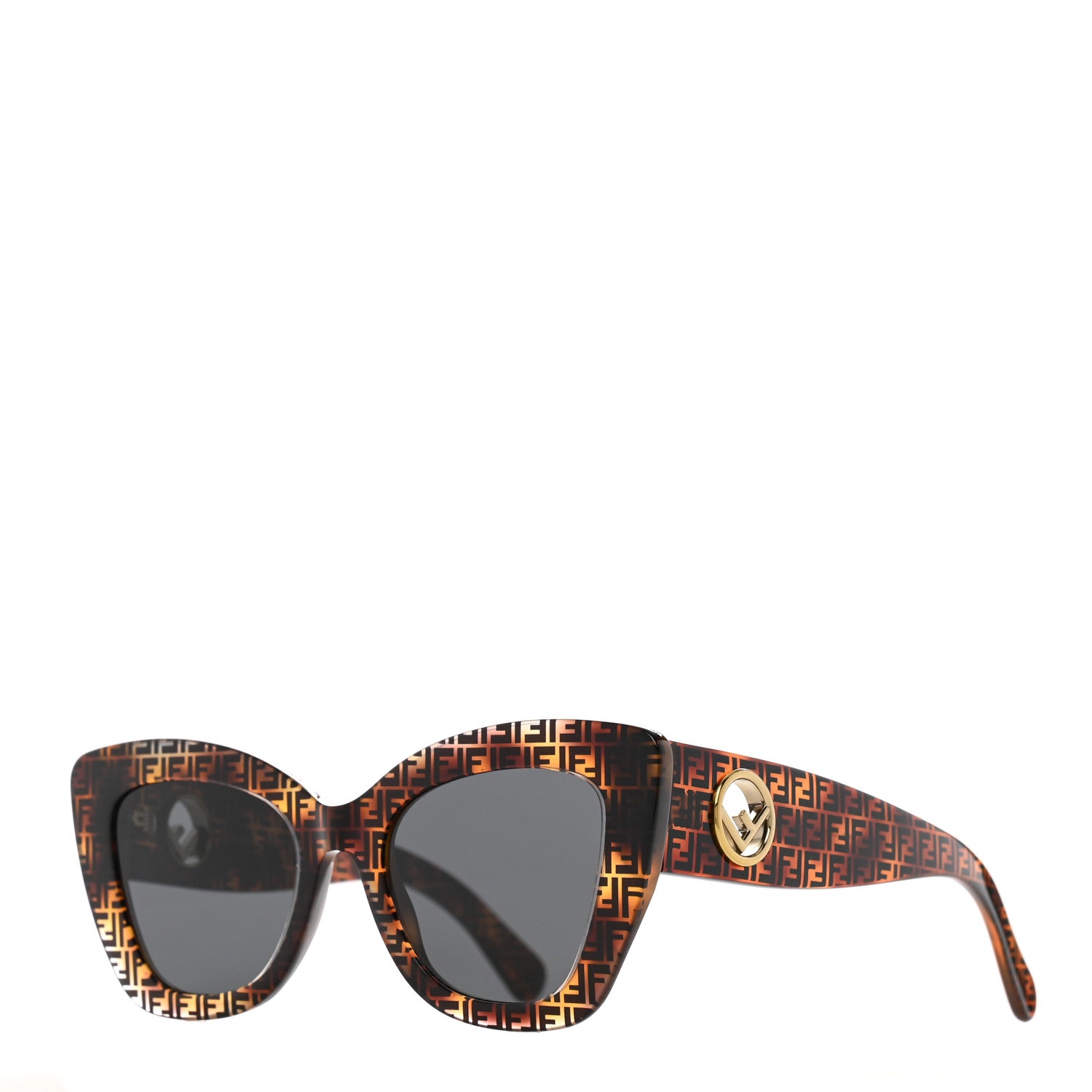 Fendi Acetate F is Fendi FF 51mm Cat Eye Sunglasses 0327/S Tortoise Camouflage 1 of 7