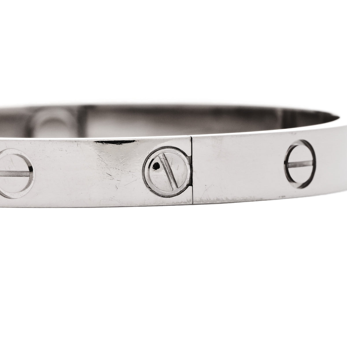 18K White Gold LOVE Bracelet 16