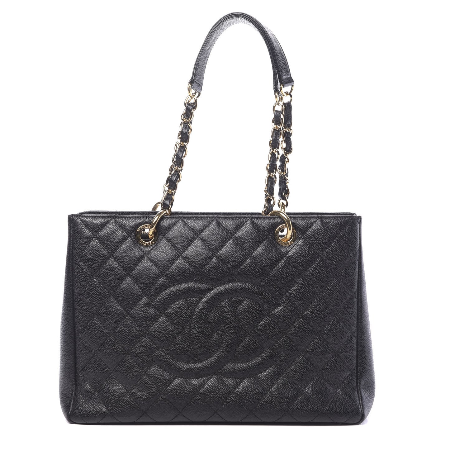 Caviar Quilted Grand Shopping Tote GST Black