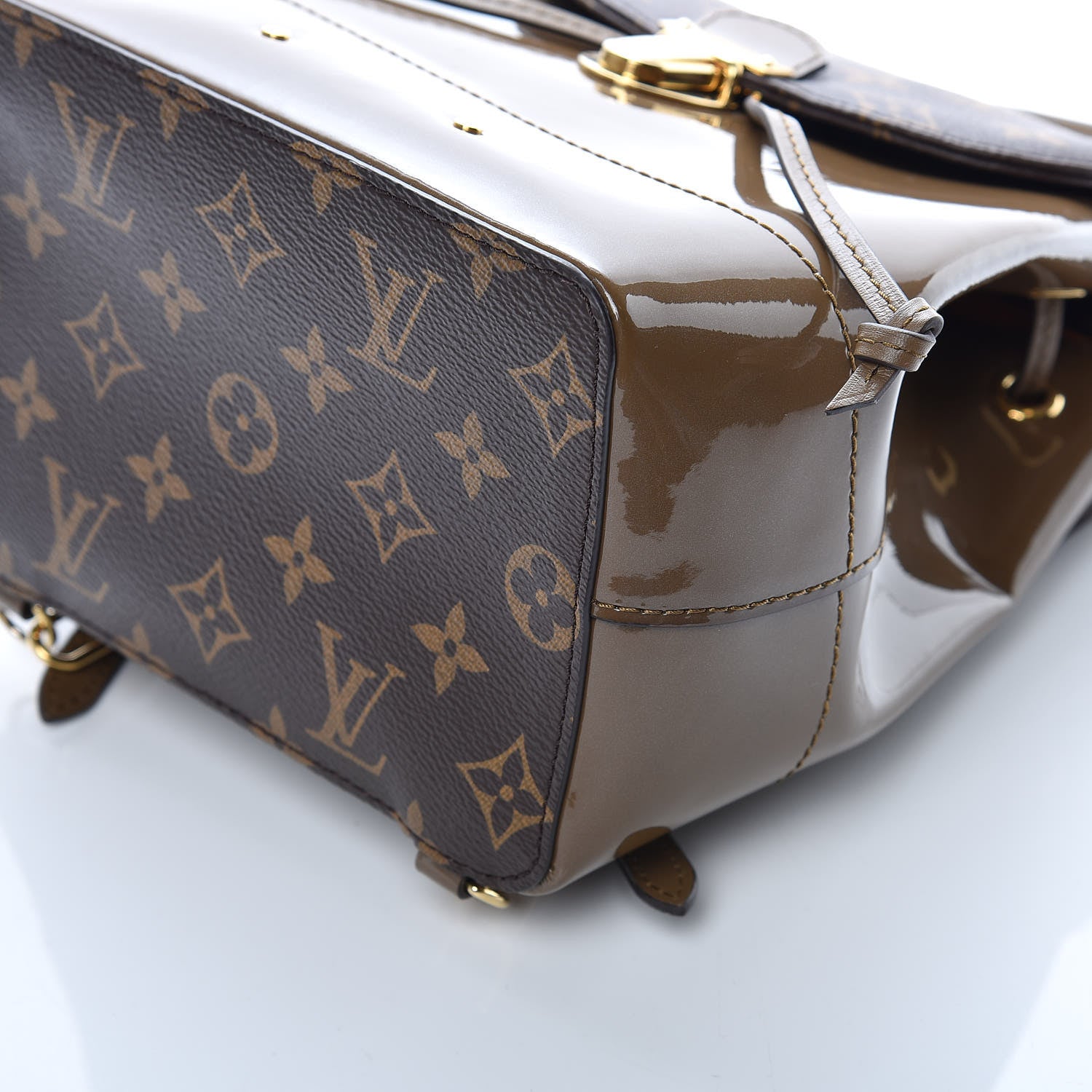 Louis Vuitton Patent Monogram Hot Springs Backpack Vert Bronze 6 of 10