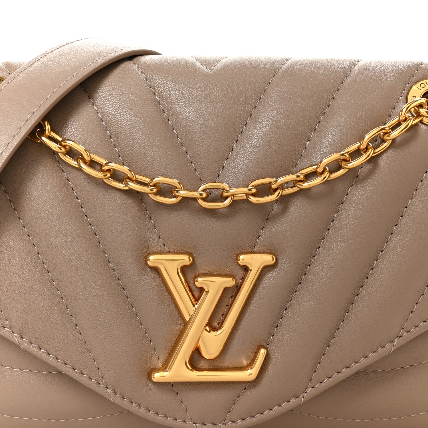 Louis Vuitton Calfskin LV New Wave Chain Bag Taupe 9 of 11