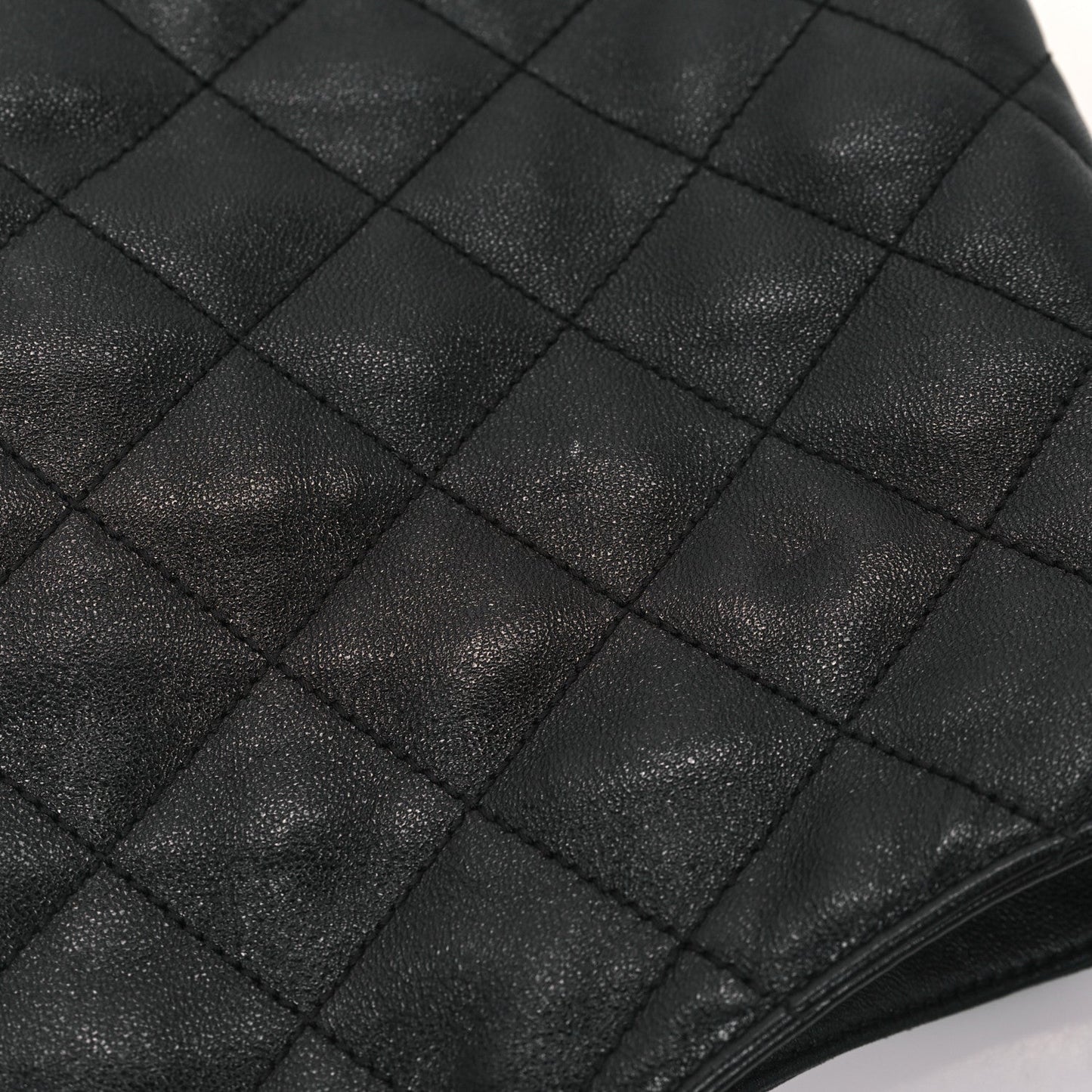 Lambskin Quilted Maxi Icare Shopping Tote Black
